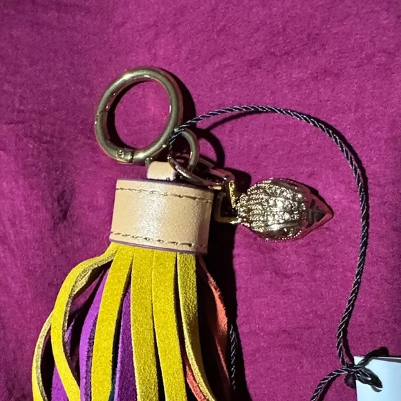 Kurt Geiger Vibrant Tassel Keychain with Beads - Picture 2 of 6